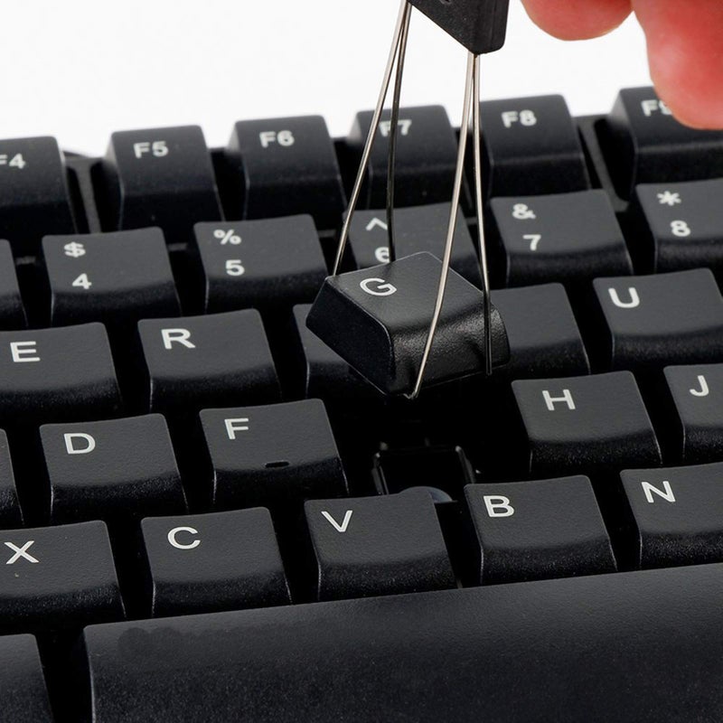 Ortarco Keycap Puller for Mechanical Keyboard Stainless Steel Keycap Remover Tool Fixing Keyboard Black - Image 3
